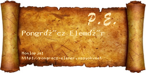 Pongrácz Elemér névjegykártya