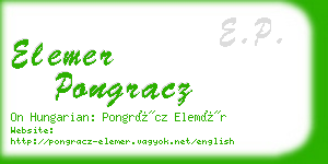 elemer pongracz business card